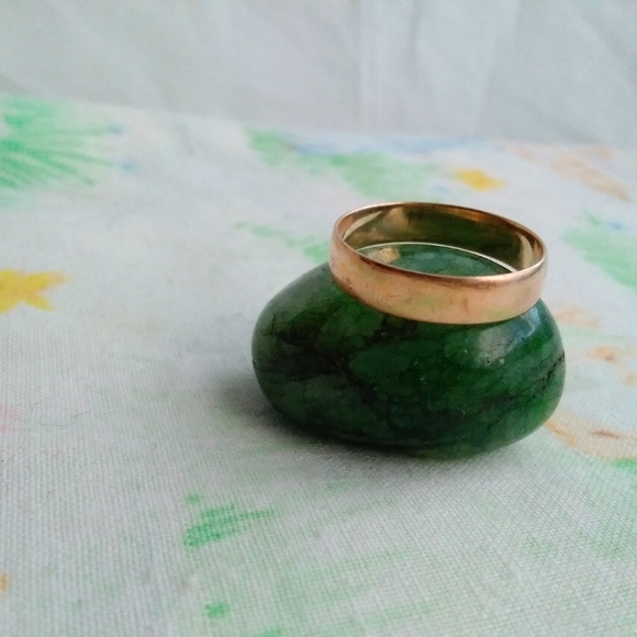 🌙14k Gold Ring Wedding Band - Picture 3 of 8